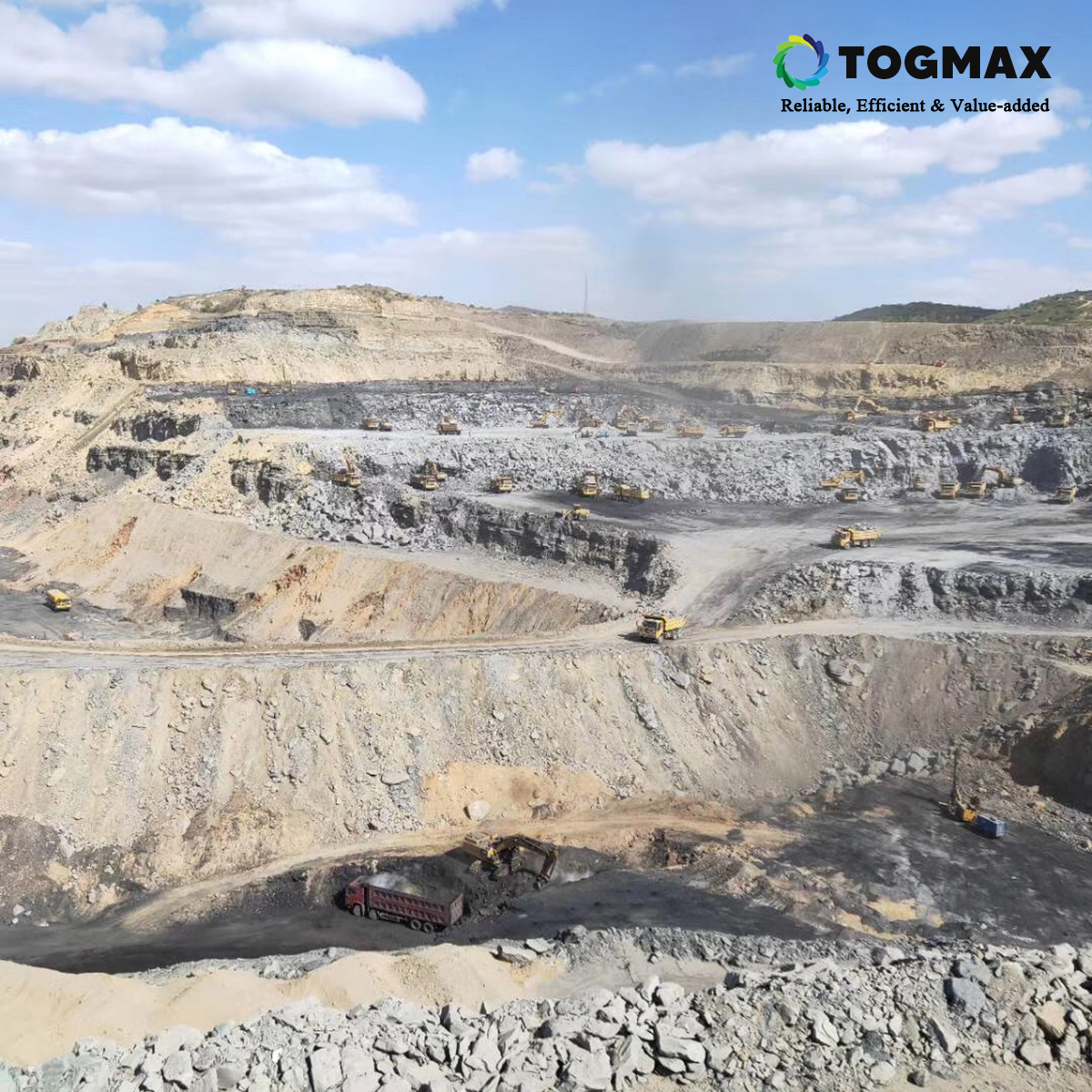 Togmax Group Mining Tires Solution 14.00R25 16.00R25 for Wide Base Mining Dump Trucks